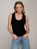 Women’s Sheer Dot Tank in Black by Autumn Cashmere | SK14626