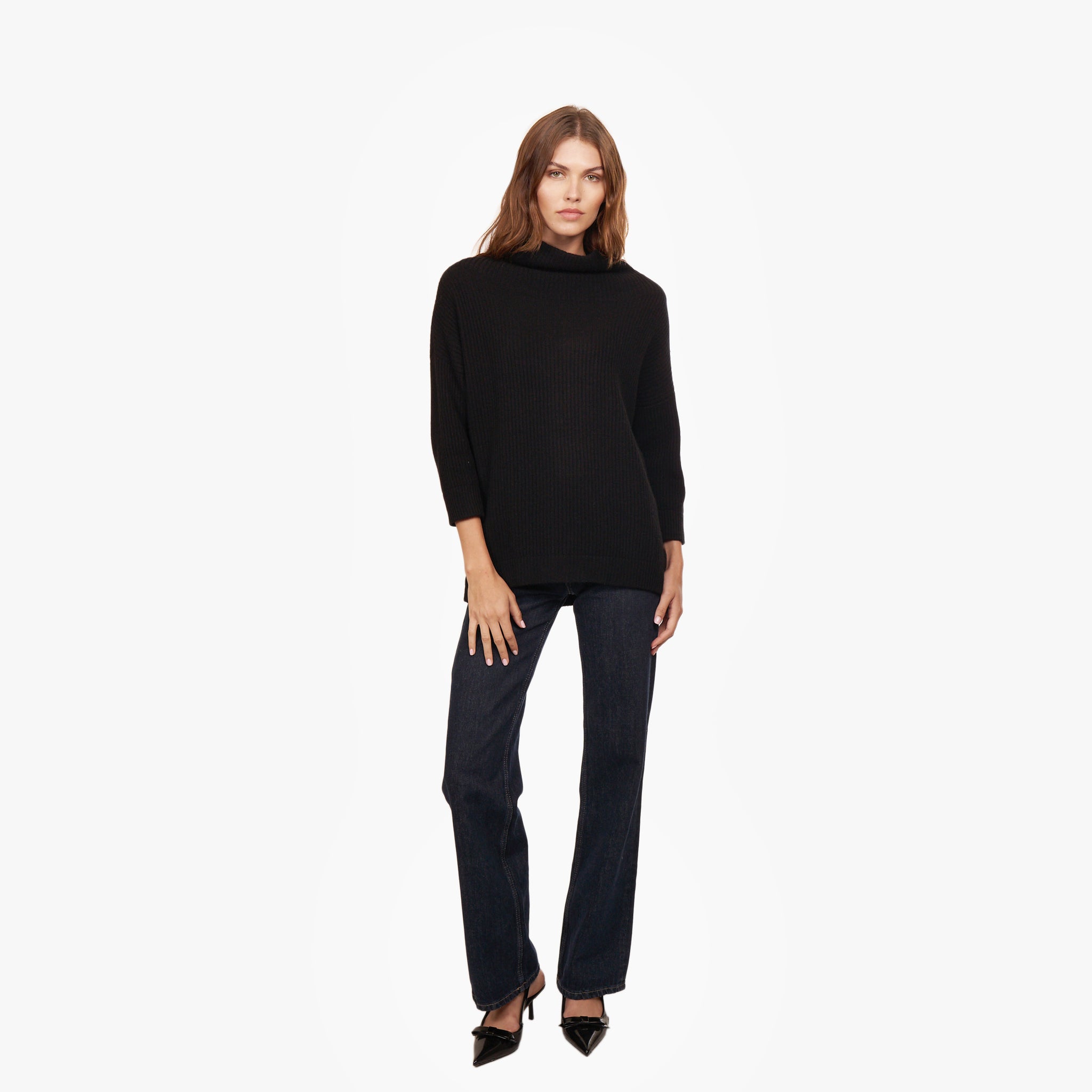 Autumn cashmere funnel neck sweater deals