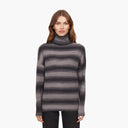 Relaxed Space Dye Shaker Turtleneck in Nightfall