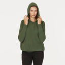 Boxy Shaker Fringe Hoodie W/ Snaps in Pickle