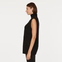 Chunky Cable Sleeveless Tunic in Ebony