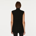Chunky Cable Sleeveless Tunic in Ebony