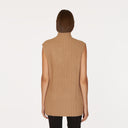 Chunky Cable Sleeveless Tunic in Camel