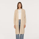 Shaker Open Coatigan W/ Pockets in Natural