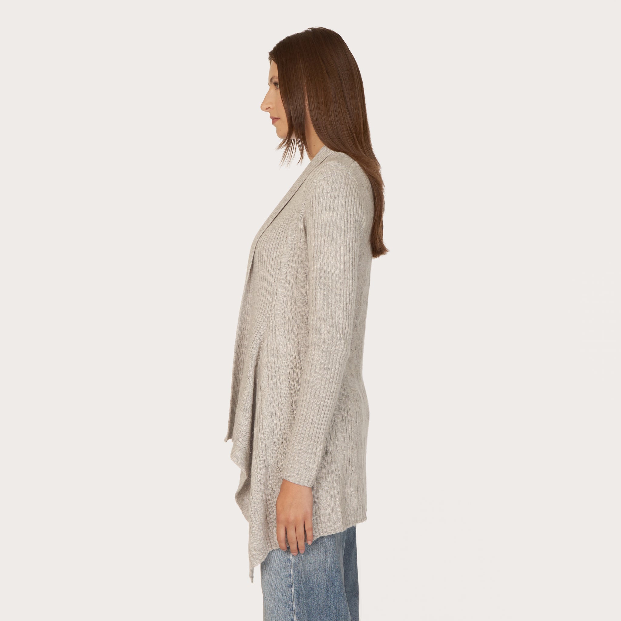 Cable Drape in Pearl | Autumn Cashmere