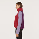 Tweed Color Block Turtleneck in Blazer/Hyacinth