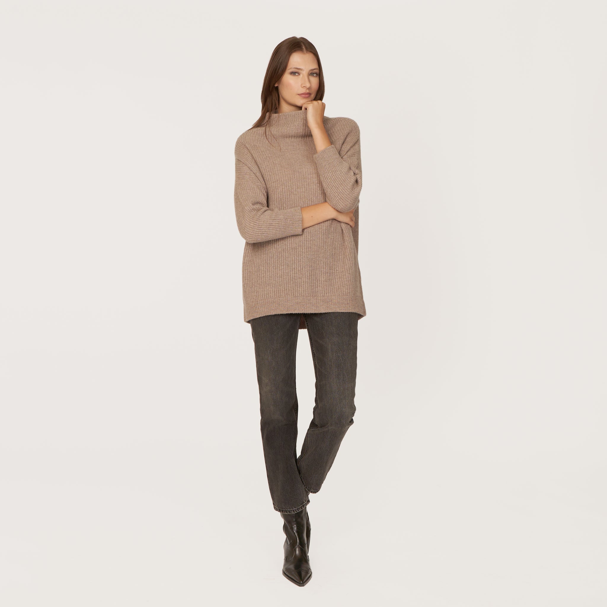 Autumn cashmere funnel neck sweater deals