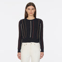 Cable Crew W/ Multi Color Lacing in Navy