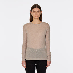 Distressed Sheer Crew in Pita