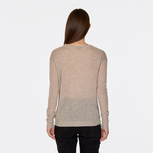 Distressed Sheer Crew in Pita