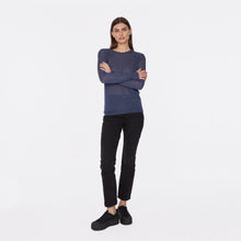 Load image into Gallery viewer, Distressed Sheer Crew in Overalls