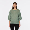 Puff 3/4 Sleeve Crew in Jade