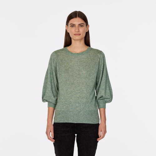 Puff 3/4 Sleeve Crew