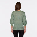 Puff 3/4 Sleeve Crew in Jade