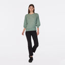 Puff 3/4 Sleeve Crew in Jade