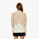 Two Tone Diamond Sweater in Frost/Chanterelle