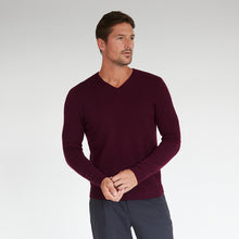 Load image into Gallery viewer, Basic V-Neck in Lava Burgundy