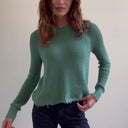 Distressed Scallop Shaker in Fern