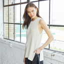 Sleeveless Shaker Crew in Hemp