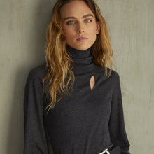 Load image into Gallery viewer, Juliette Sleeve Keyhole Turtleneck