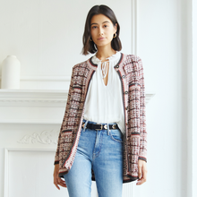 Load image into Gallery viewer, Texture Stitch Long Jacket in Pumpernickel