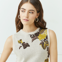 Load image into Gallery viewer, Leaf Jacquard Cropped Crew Neck Vest