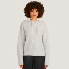 Load image into Gallery viewer, Women&#39;s Sequin Honeycomb Hoodie in Polar Gray by Autumn Cashmere.