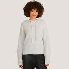 Load image into Gallery viewer, Women&#39;s Sequin Honeycomb Hoodie in Polar Gray by Autumn Cashmere. 