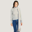 Rainbow Stripe Scarf in Neutral Combo by Autumn Cashmere. 100% Cashmere.