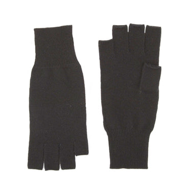 Women's Cashmere Fingerless Gloves in Black by Autumn Cashmere