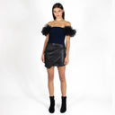 Tulle Off-The-Shoulder in Black