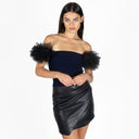 Tulle Off-The-Shoulder in Black