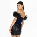 Tulle Off-The-Shoulder in Black