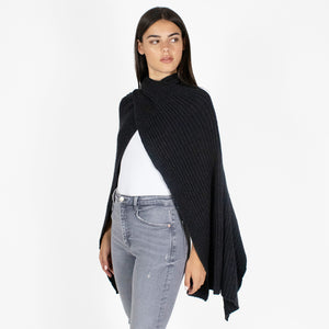 Hybrid Rib Cape in Ebony