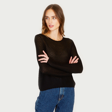 Load image into Gallery viewer, Shadow Diamond Pattern Crew in Black