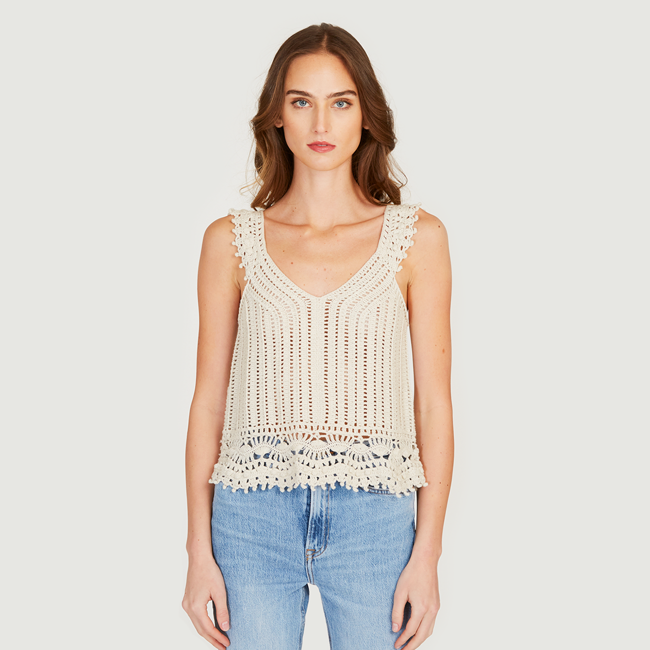 Crochet Cami Top in Hemp