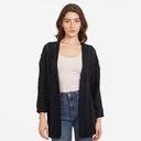 Open Pointelle Duster in Navy Blue