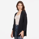 Open Pointelle Duster in Navy Blue