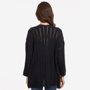 Open Pointelle Duster in Navy Blue