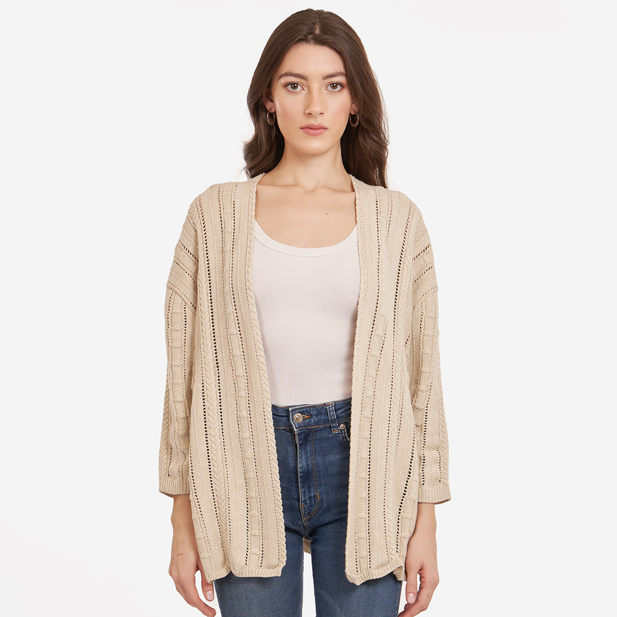 Jeans Madewell Pointelle Ribbed Cardigan Ribbed Cardigan