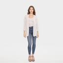 Open Pointelle Duster in White