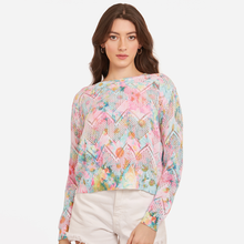 Load image into Gallery viewer, Pointelle Daisy Print Crew