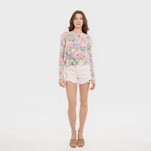 Load image into Gallery viewer, Pointelle Daisy Print Crew