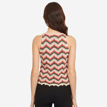 Load image into Gallery viewer, Flame Stitch Button Front Halter in Papaya