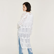 Load image into Gallery viewer, Open Pointelle Fringed Maxi Duster