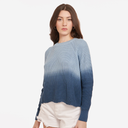 Dip Dye Scallop Shaker Crew in Sky Navy Blue