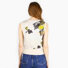 Load image into Gallery viewer, Leaf Jacquard Cropped Crew Neck Vest