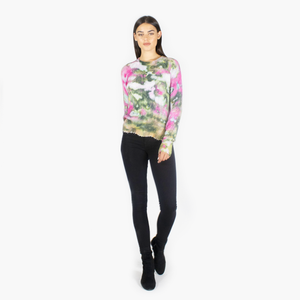 Watercolor Print Distressed Scallop Shaker