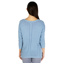Load image into Gallery viewer, Angled Cable V-Neck in Stonewash