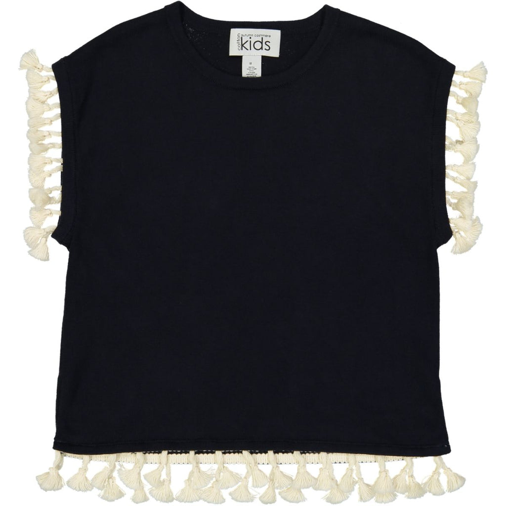 Cotton Pull Over with Tassels | Girls' Clothing & Apparel | 100% Cotton | Kids | Autumn Cashmere